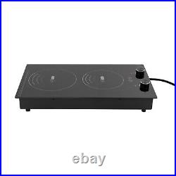 Electric Hob Cook Top Stove 110V Induction Cooktop 2 Burners Ceramic Cooktop