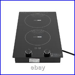 Electric Hob Cook Top Stove 110V Induction Cooktop 2 Burners Ceramic Cooktop