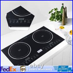 Electric Hob Cook Top Stove 110V Induction Cooktop 2 Burners Ceramic Cooktop USA