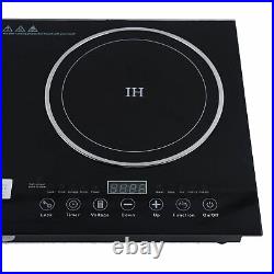 Electric Hob Cook Top Stove 110V Induction Cooktop 2 Burners Ceramic Cooktop USA