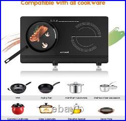 Electric Hot Plate for Cooking Infrared Double Burner 1800W Portable Elect