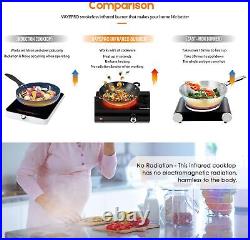 Electric Hot Plate for Cooking Infrared Double Burner 1800W Portable Elect