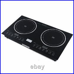 Electric Induction Ceramic 2Burner Stove Cooktop Countertop Cooker Touch Control