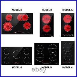 Electric Induction/Ceramic Cooktop 2/4/5 Burner Touch Control Built-In Stove Top
