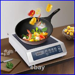 Electric Induction Cooktop 1800WHigh Power Black Crystal Panel Stainless Steel