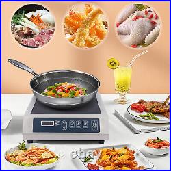 Electric Induction Cooktop 1800WHigh Power Black Crystal Panel Stainless Steel