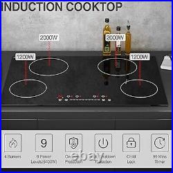 Electric Induction Cooktop 4 Burners Induction Cooker Touch Control 220V 6400W
