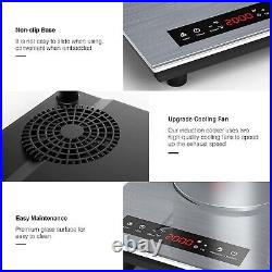 Electric Induction Cooktop Double Burners LED Display Touch Screen Dual Burner