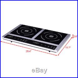 Electric Portable Induction Cooker Double Burner Cooktop Digital Display New