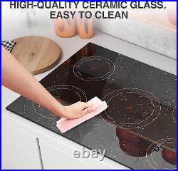 Electric Radiant Cooktop 36 inch Built-in 5 Burner Electric Stove Top 220V 8000W