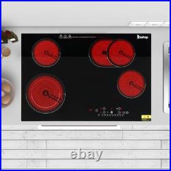 Electric Stove Top Cooktop 30'' 9 Power Levels Built-in 4 Burner Touch Control