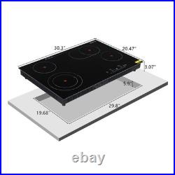 Electric Stove Top Cooktop 30'' 9 Power Levels Built-in 4 Burner Touch Control