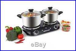 Electric Stove Top High Powered 2 Burners Cooktop Range Kitchen Appliance New