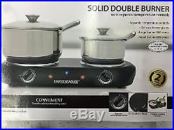 Electric Stove Top High Powered 2 Burners Cooktop Range Oven Hot Plate Black