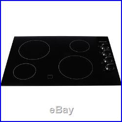 Electric Stove Top High Powered 4 Four Burners Cooktop Range Kitchen Black New