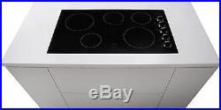 Electric Stove Top High Powered 5 Five Burners Cooktop Range Black Oven Kitchen