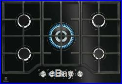Electrolux KGG7536K- 75cm Black Ceramic glass Gas Kitchen Hob- WOK burner