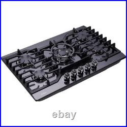Elegant 30 Inch Gas Stove Top 5 Sealed Burners, LPG/NG Convertible Safety