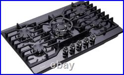 Elegant 30 Inch Gas Stove Top 5 Sealed Burners, LPG/NG Convertible Safety