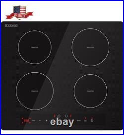 Empava 24 Electric Induction Cooktop 4 Burners 240V Glass Boost Stove 7400W