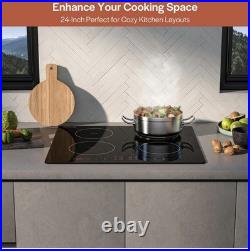 Empava 24 Electric Induction Cooktop 4 Burners 240V Glass Boost Stove 7400W