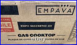 Empava 30 Inch Gas Cooktop 5 Burners Made in Italy SABAF Burners, LP. BRAND NEW