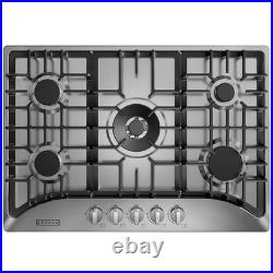 Empava 30-Inch Gas Cooktop, 5 Italian SABAF Burners, Stainless Steel