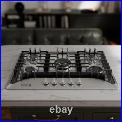 Empava 30-Inch Gas Cooktop, 5 Italian SABAF Burners, Stainless Steel