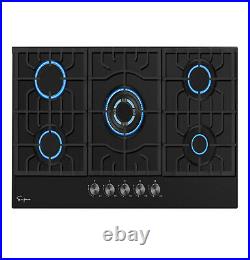 Empava 30 in Tempered Glass Gas Cooktop 5 Burners Cooker Built-in Stove #GC26
