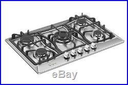 Empava 30 inch Gas Stove Cooktop 5 Italy Sabaf Burners Stainless Steel 30GC0A5