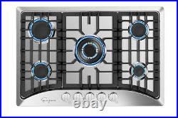 Empava 30 inch Gas Stove Cooktop 5 Italy Sabaf Burners Stainless Steel 30GC5B70C