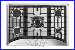 Empava 30 inch Gas Stove Cooktop 5 Italy Sabaf Burners Stainless Steel 30GC5B70C