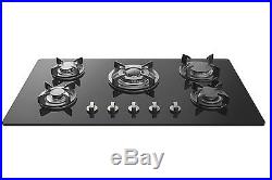 Empava 34 Tempered Glass 5 Italy Imported Sabaf Burners Stove Tops Gas Cooktop