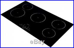 Empava 36' 5 Booster Burners Tempered Glass Electric Induction Cooktop