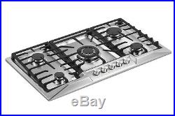 Empava 36 Gas Cooktop 5 Burners Built-in Stove Stainless Steel 110V Cooker #881