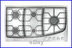 Empava 36 Gas Stainless Steel Cooktop 5 Burners Cooking Built-in Stove #901