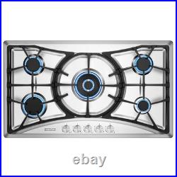 Empava 36 in. Gas Stove Cooktop 5 Italy Sabaf Sealed Burners NG/LPG EMPV-36GC22 Empava 36 in. Gas Stove Cooktop 5 Italy Sabaf Sealed Burners NG/LPG EMPV-36GC22