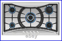 Empava 36 in Stainless Steel Gas Cooktop 5 Burners Cooker Built-in Stove #202