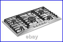 Empava 36 in Stainless Steel Gas Cooktop 5 Burners Cooker Built-in Stove #881