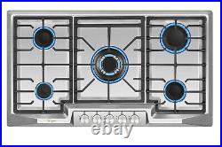 Empava 36 in Stainless Steel Gas Cooktop 5 Burners Cooker Built-in Stove #881