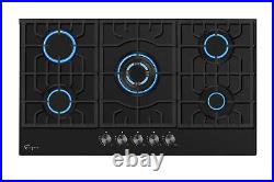 Empava 36 inch Gas Stove Cooktop 5 Italy Sabaf Burners Tempered Glass 36GC905