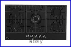 Empava 36 inch Gas Stove Cooktop 5 Italy Sabaf Burners Tempered Glass 36GC905