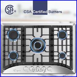 Empava EMPV-30GC5B70C 30 Built-In Gas Stove Cooktop 5 Zones Stainless Steel