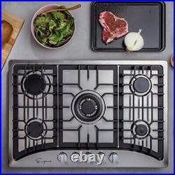 Empava EMPV-30GC5B70C 30 Built-In Gas Stove Cooktop 5 Zones Stainless Steel