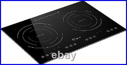 Empava Electric Stove Induction Cooktop Horizontal with 2 Burners in Black Vitro