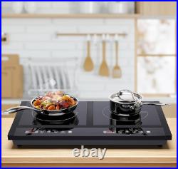 Estufa Encimeras Electrica Cocina de 2 Quemadores Induccion Doble 110V Tactil Estufa Encimeras Electrica Cocina de 2 Quemadores Induccion Doble 110V Tactil