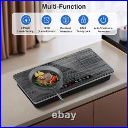 Estufa Encimeras Electrica Cocina de 2 Quemadores Induccion Doble 110V Tactil Estufa Encimeras Electrica Cocina de 2 Quemadores Induccion Doble 110V Tactil
