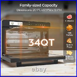 F. BLUMLEIN Steam Convection Oven Countertop 34 Qt 10 Modes with 24 Item Preset