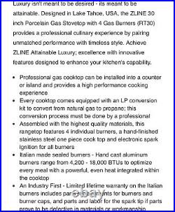 FREE SHIP? ZLINE KITCHEN 30-in? 18000-BTU 4-Burners Stainless Gas Cooktop RT30