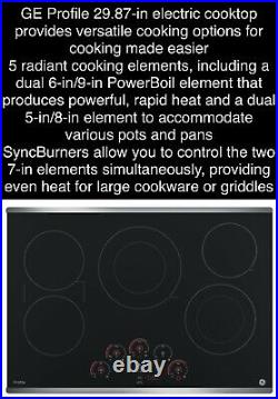FREE SHIPPING New GE Profile 30 3100-Watt PowerBoil Stainless Electric Cooktop